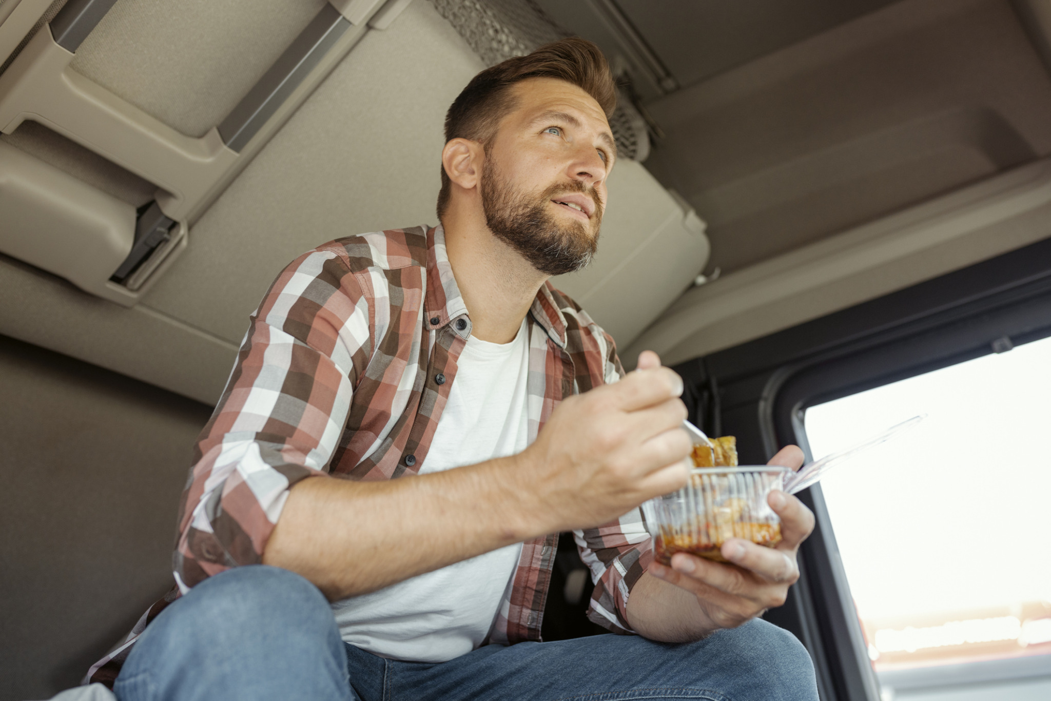 Typical Truck Driver Lunch Break