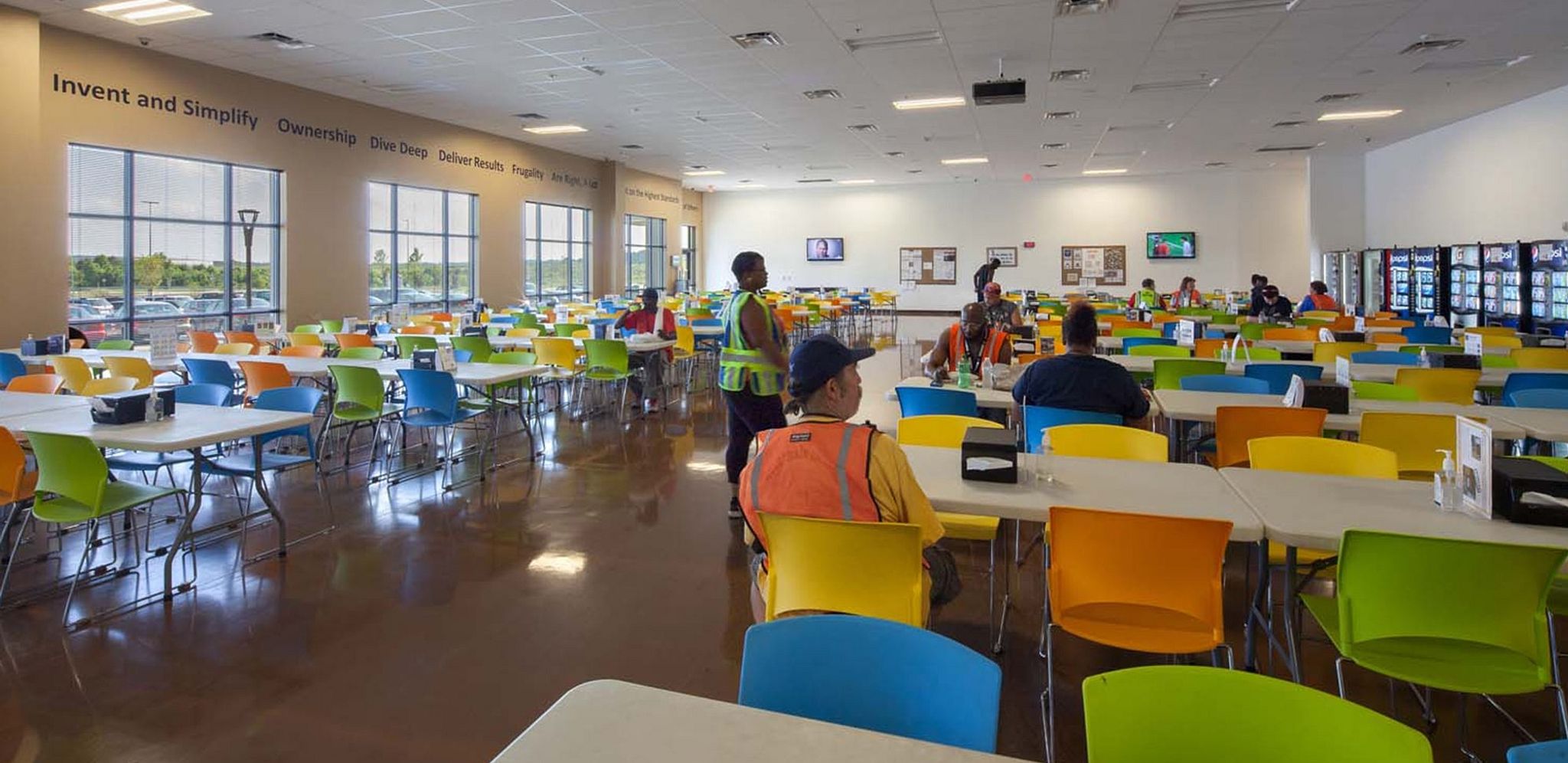 amazon warehouse breakroom, dc sample