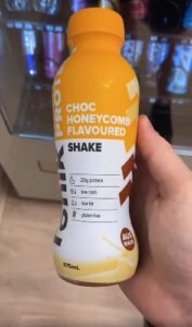 protein shake from a vending