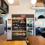 breakroom with a micro market